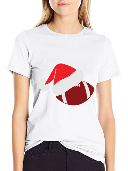 Football Santa Hat Graphic Tee