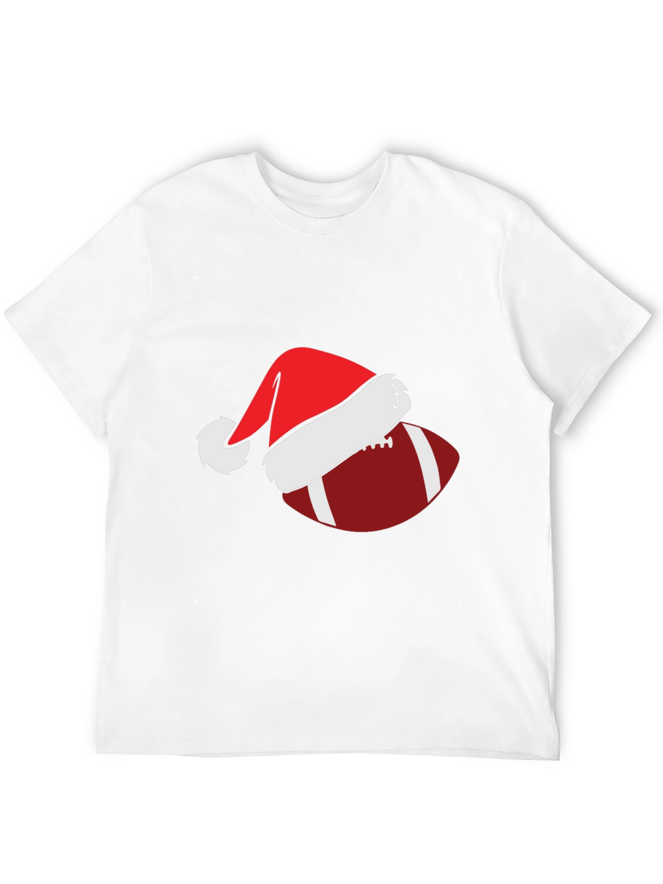 Football Santa Hat Graphic Tee