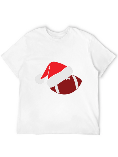Football Santa Hat Graphic Tee