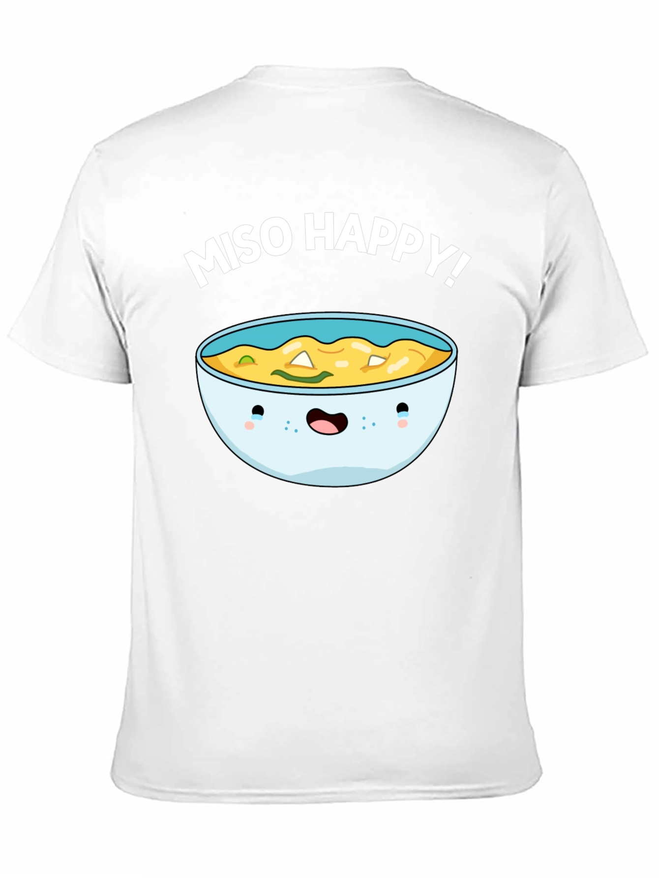 Miso Happy Graphic Tee - Cute Anime Bowl T-Shirt