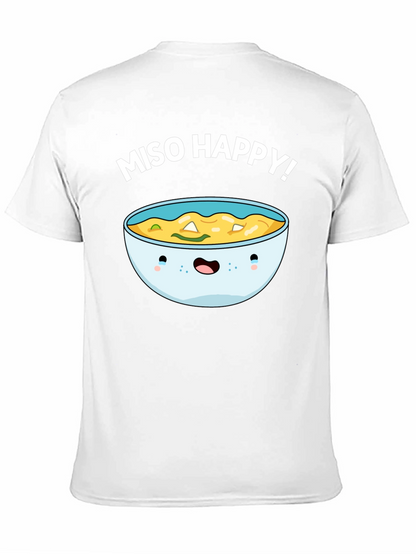 Miso Happy Graphic Tee - Cute Anime Bowl T-Shirt
