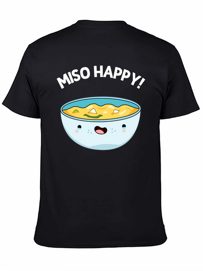 Miso Happy Graphic Tee - Cute Anime Bowl T-Shirt