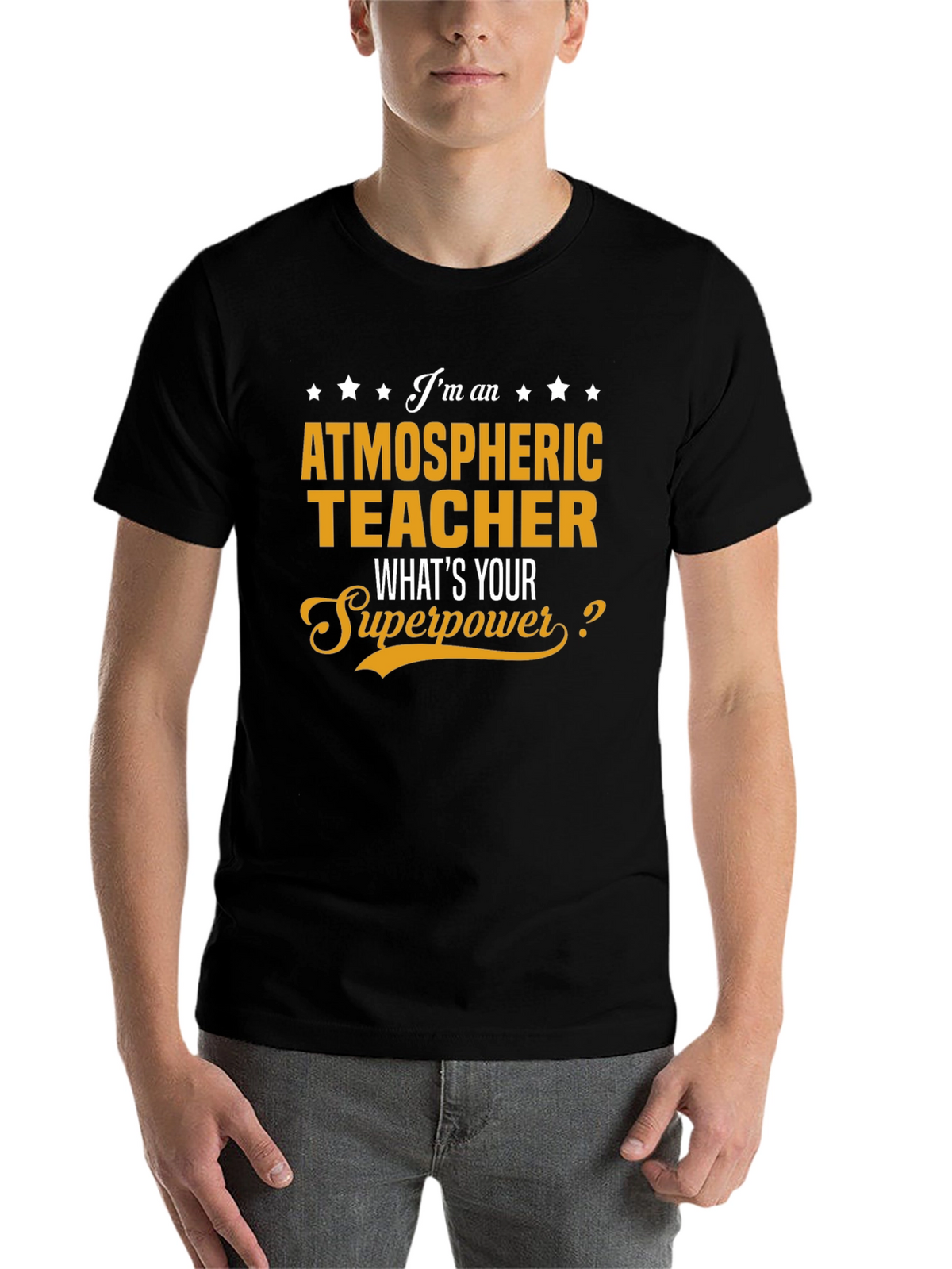 Atmospheric Teacher Superpower Graphic T-Shirt