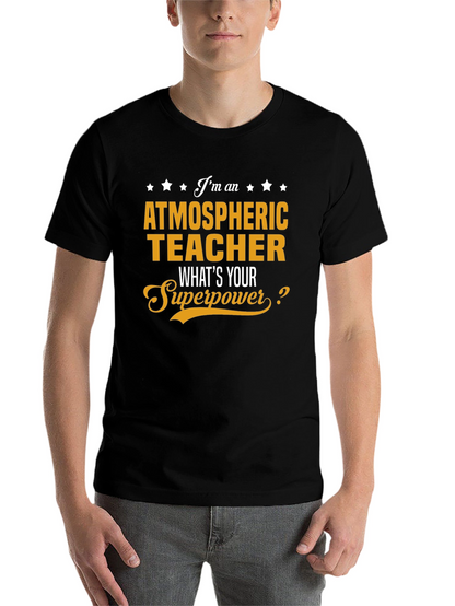 Atmospheric Teacher Superpower Graphic T-Shirt