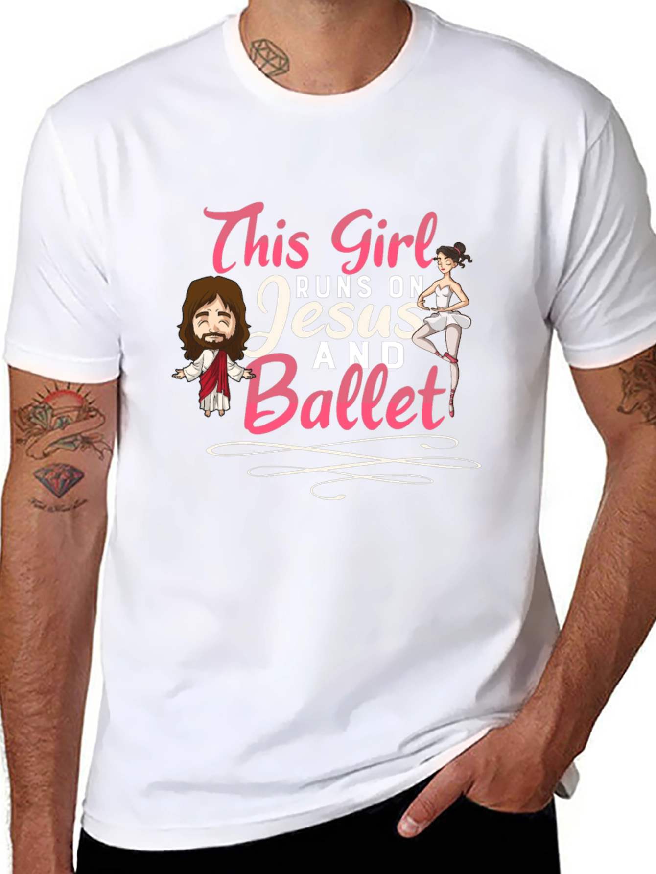 This Girl Runs on Jesus and Ballet T-Shirt