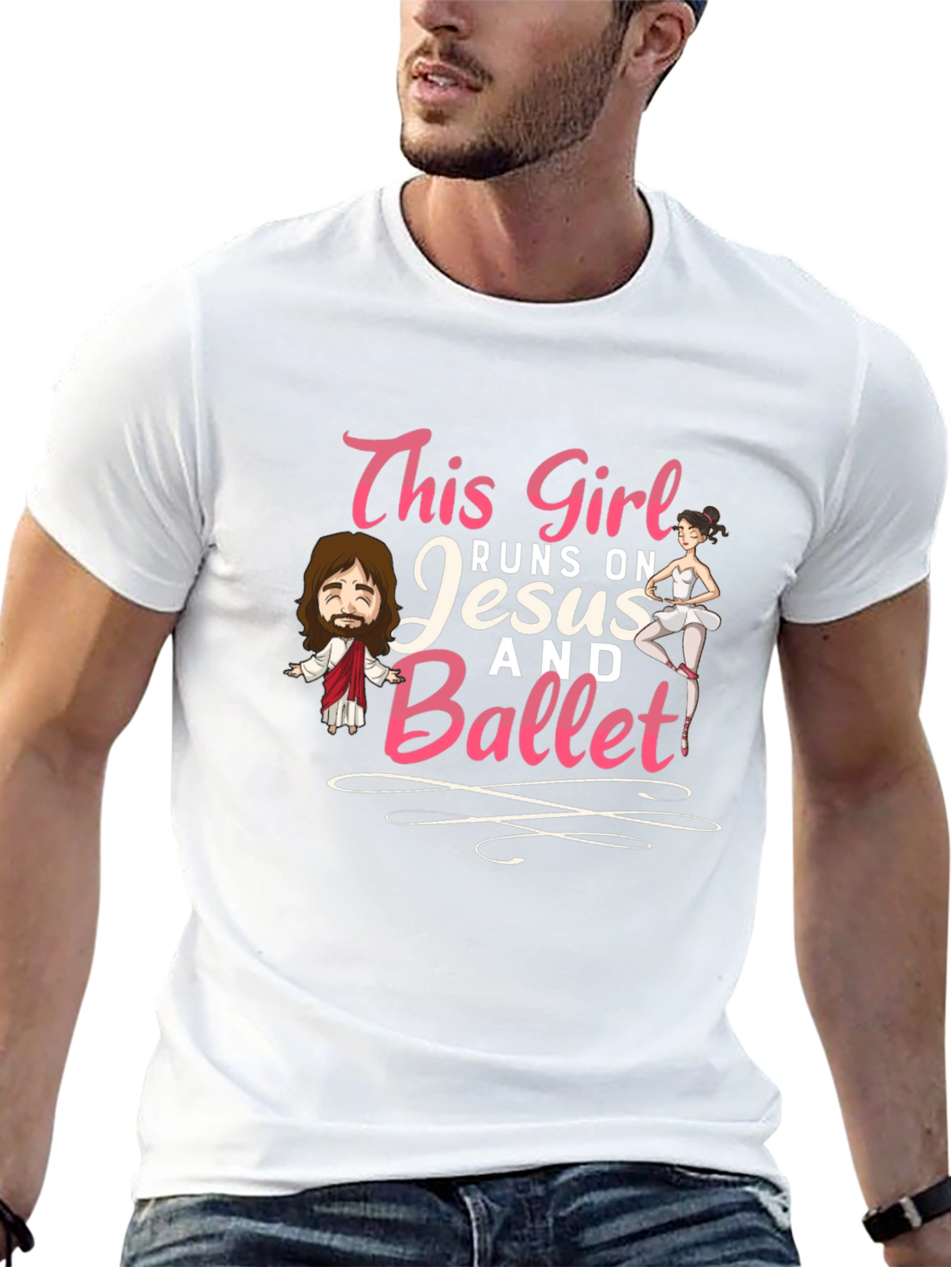 This Girl Runs on Jesus and Ballet T-Shirt
