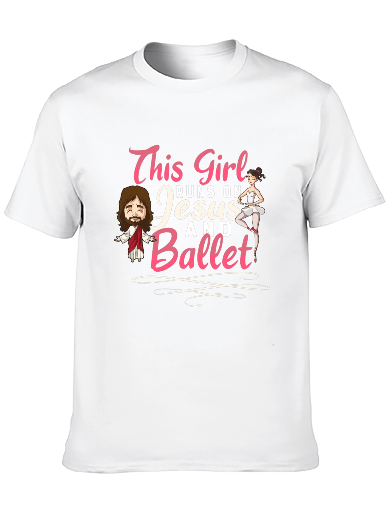 This Girl Runs on Jesus and Ballet T-Shirt