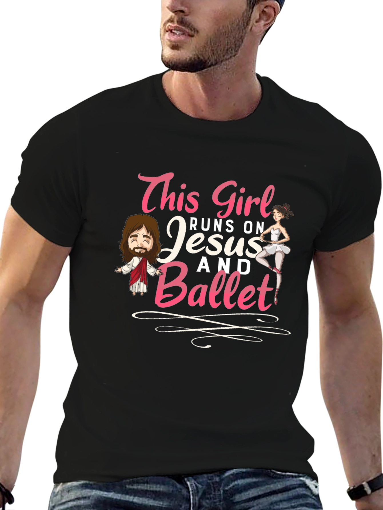 This Girl Runs on Jesus and Ballet T-Shirt
