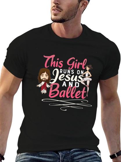 This Girl Runs on Jesus and Ballet T-Shirt