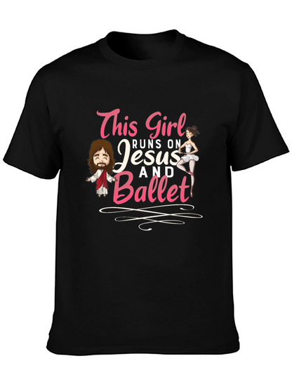 This Girl Runs on Jesus and Ballet T-Shirt