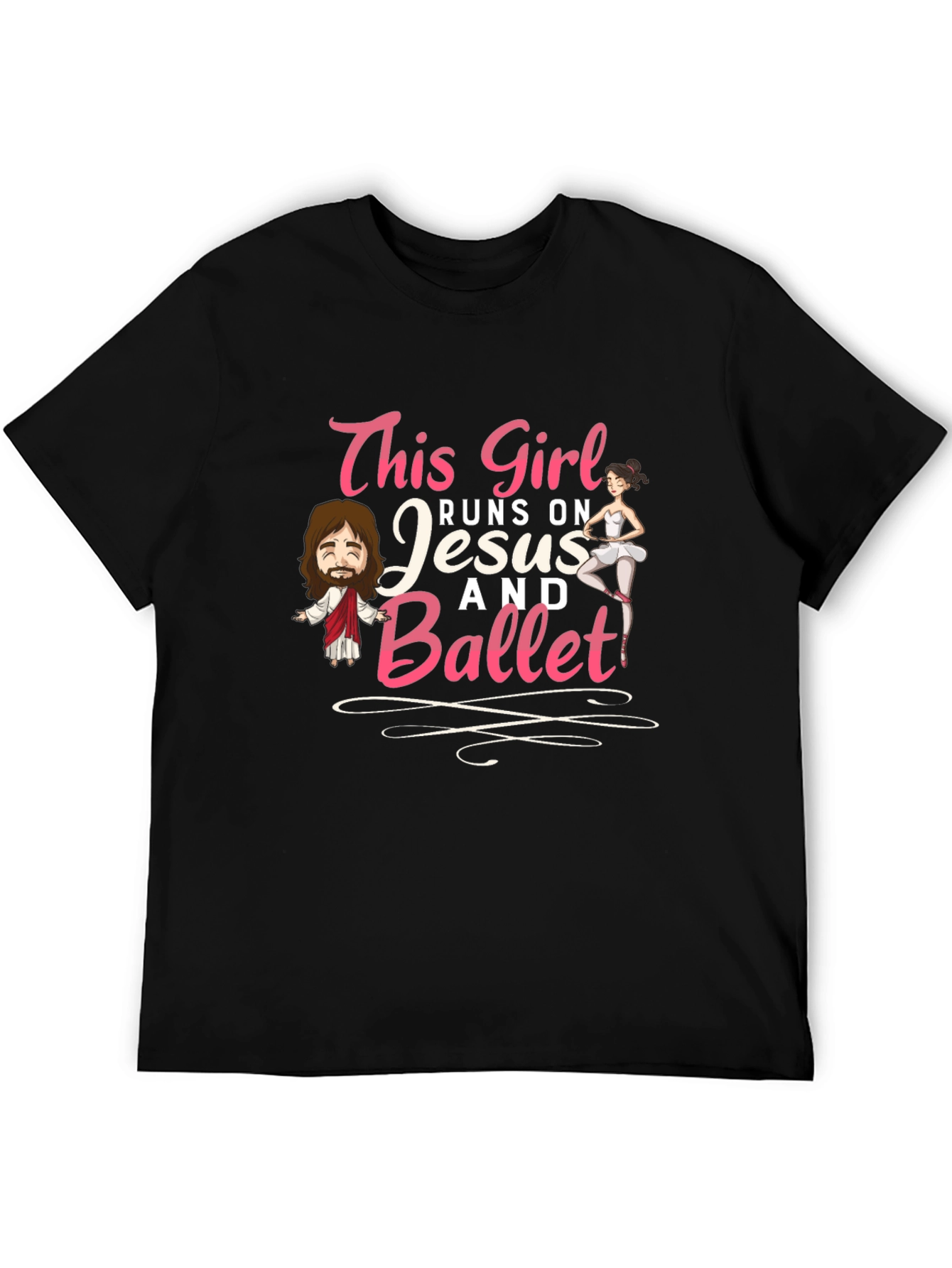 This Girl Runs on Jesus and Ballet T-Shirt
