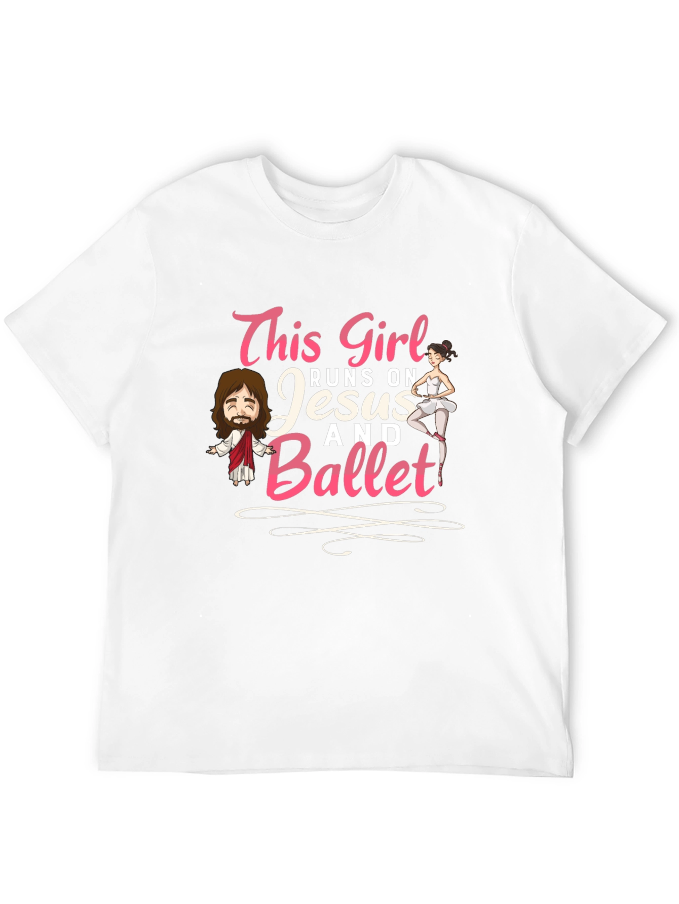 This Girl Runs on Jesus and Ballet T-Shirt