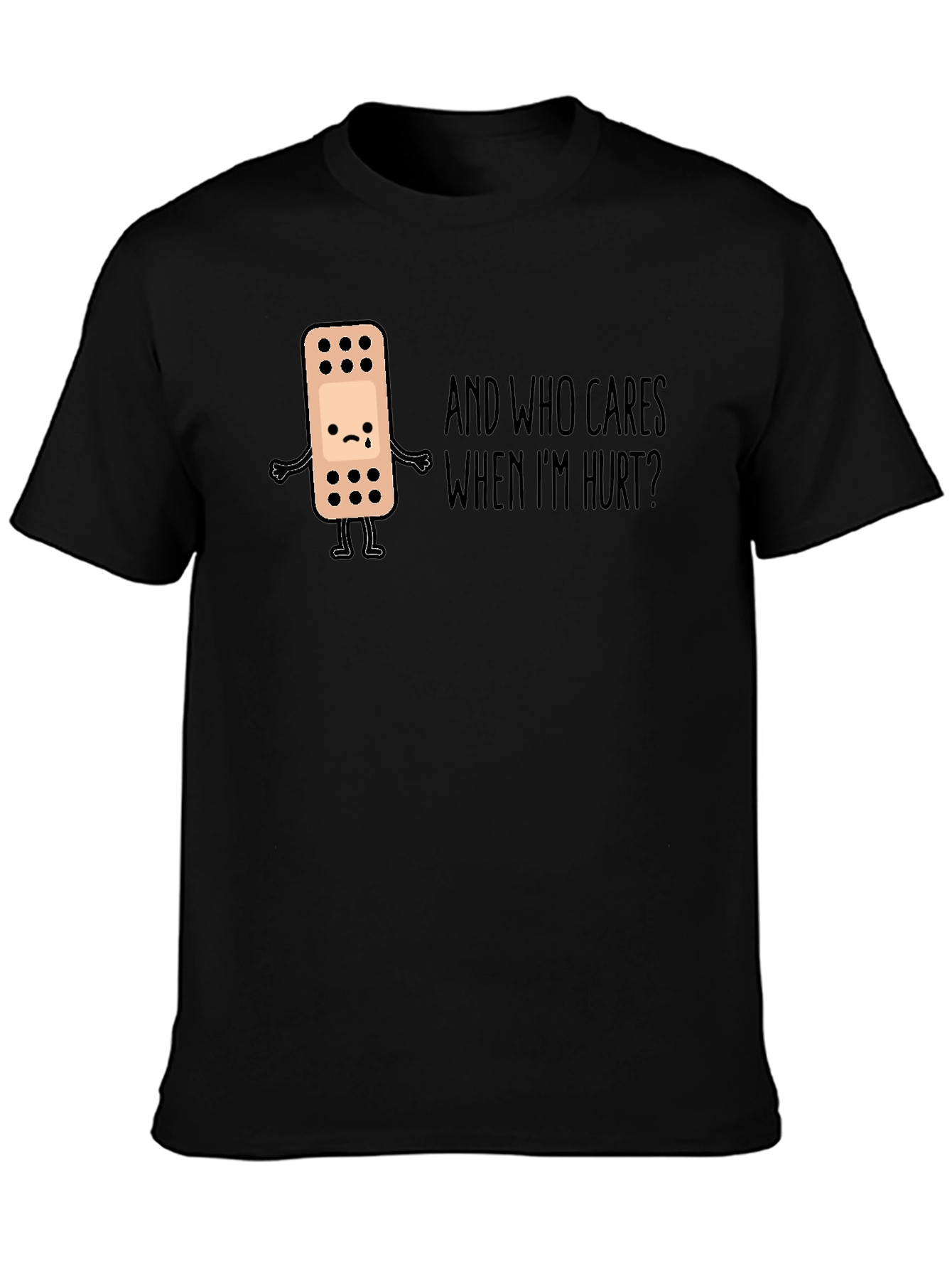Sad Bandage Humor Graphic Tee