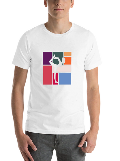 Yoga Silhouette Graphic Tee - Modern Abstract Design