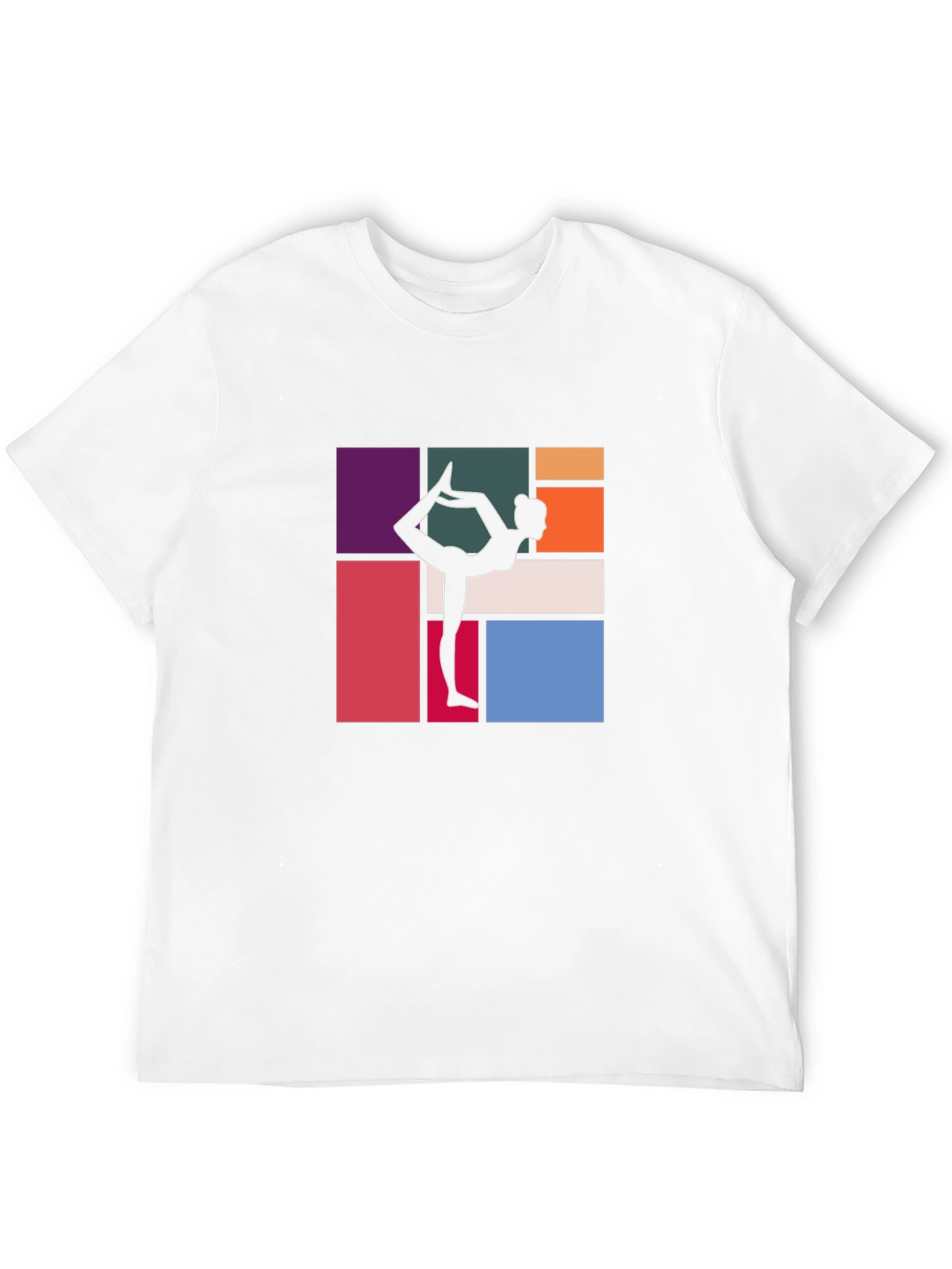 Yoga Silhouette Graphic Tee - Modern Abstract Design