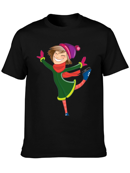 Cartoon Skater Black T-Shirt