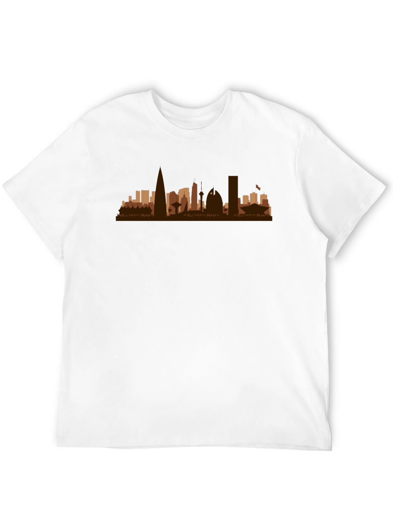 Cityscape Graphic Tee - Black Casual T-Shirt