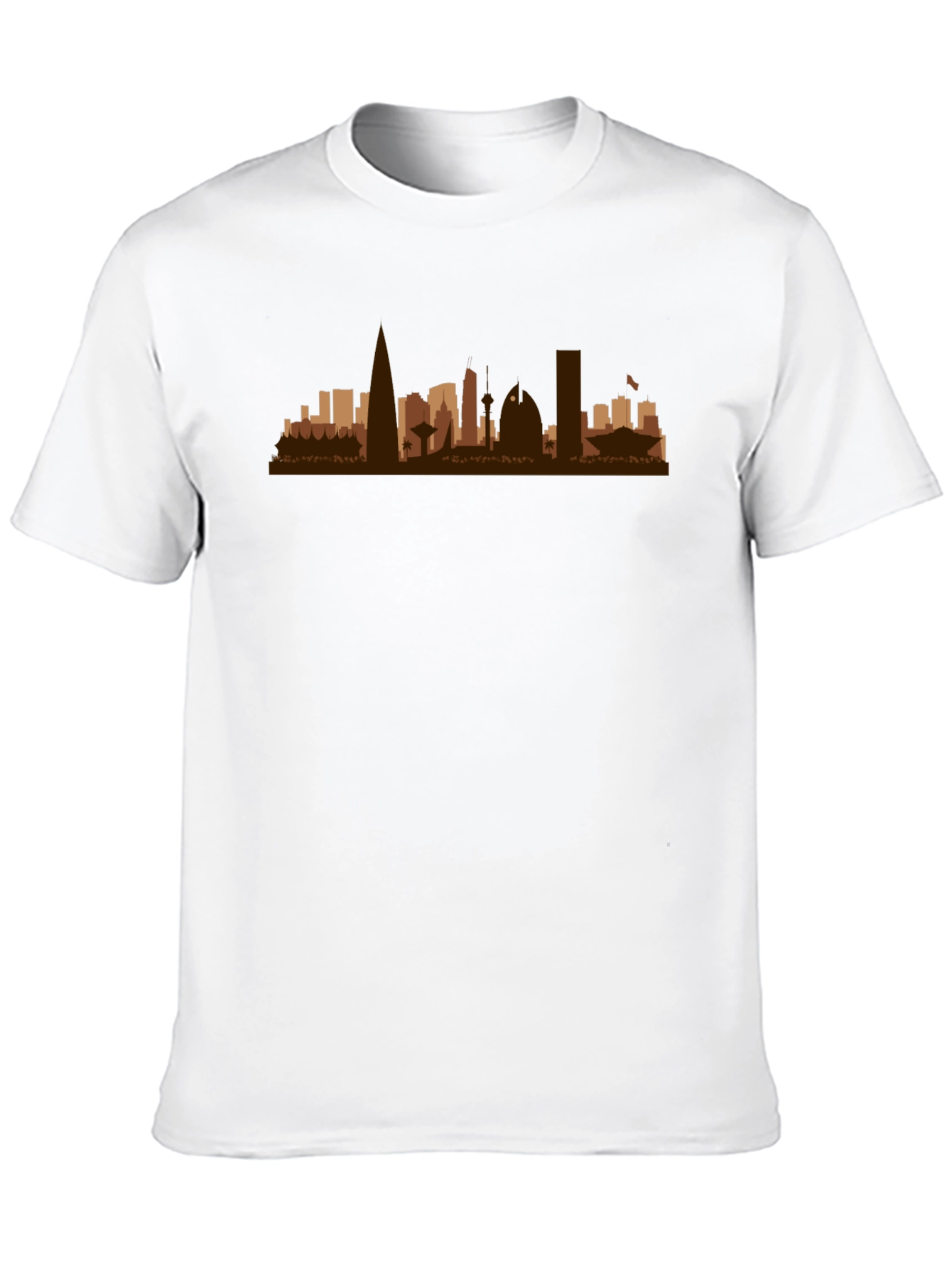 Cityscape Graphic Tee - Black Casual T-Shirt