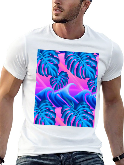 Vaporwave Monstera Leaf T-Shirt