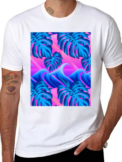 Vaporwave Monstera Leaf T-Shirt