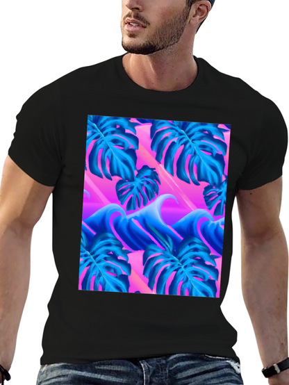 Vaporwave Monstera Leaf T-Shirt