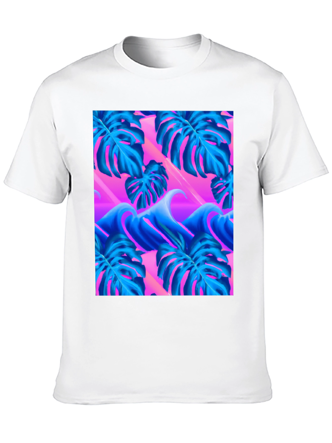 Vaporwave Monstera Leaf T-Shirt