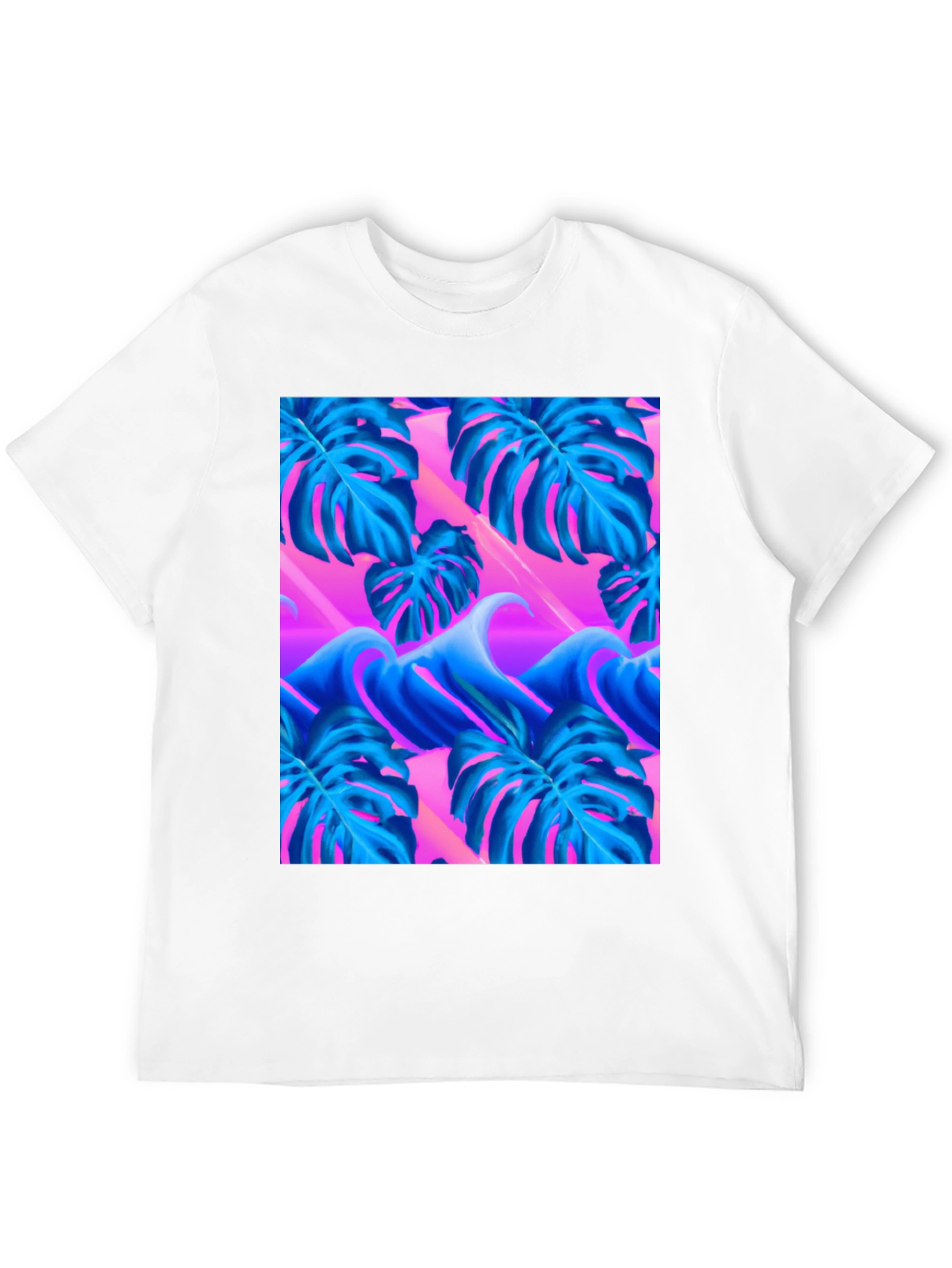Vaporwave Monstera Leaf T-Shirt