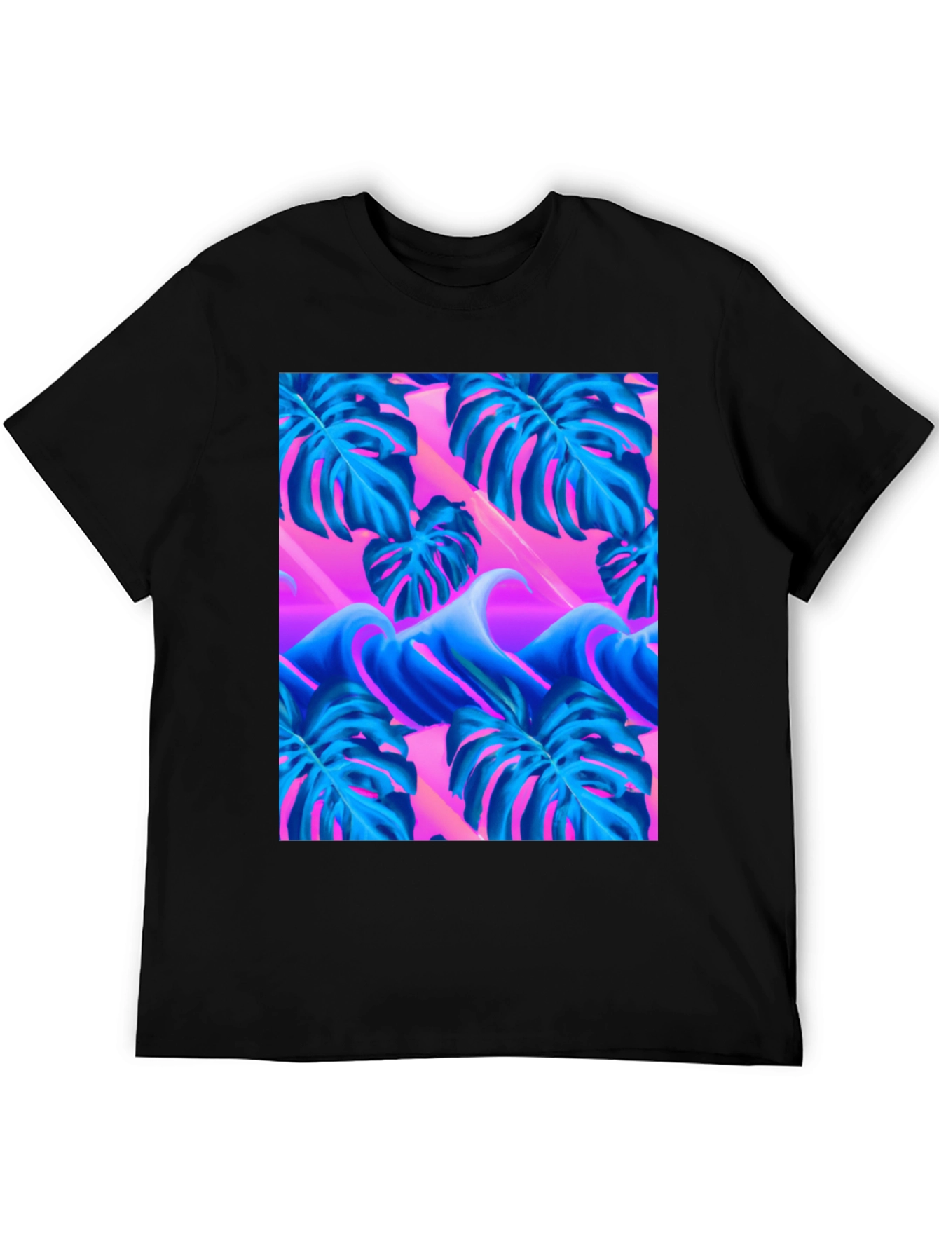 Vaporwave Monstera Leaf T-Shirt