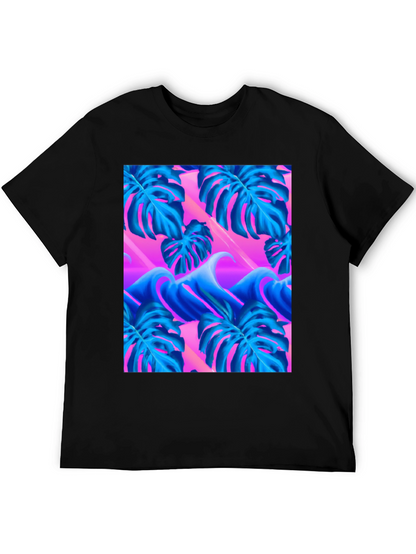 Vaporwave Monstera Leaf T-Shirt