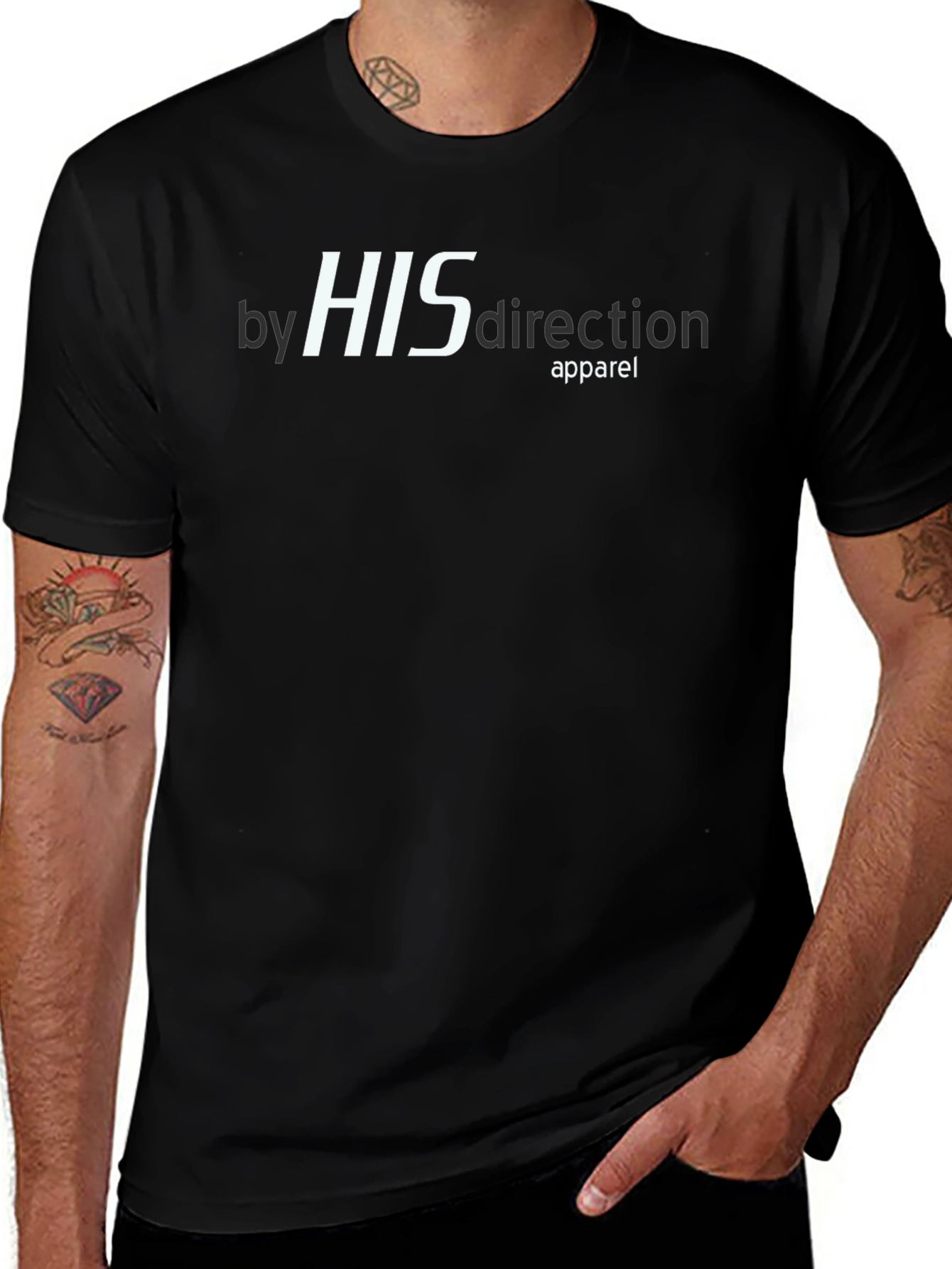 By His Direction Apparel Black T-Shirt