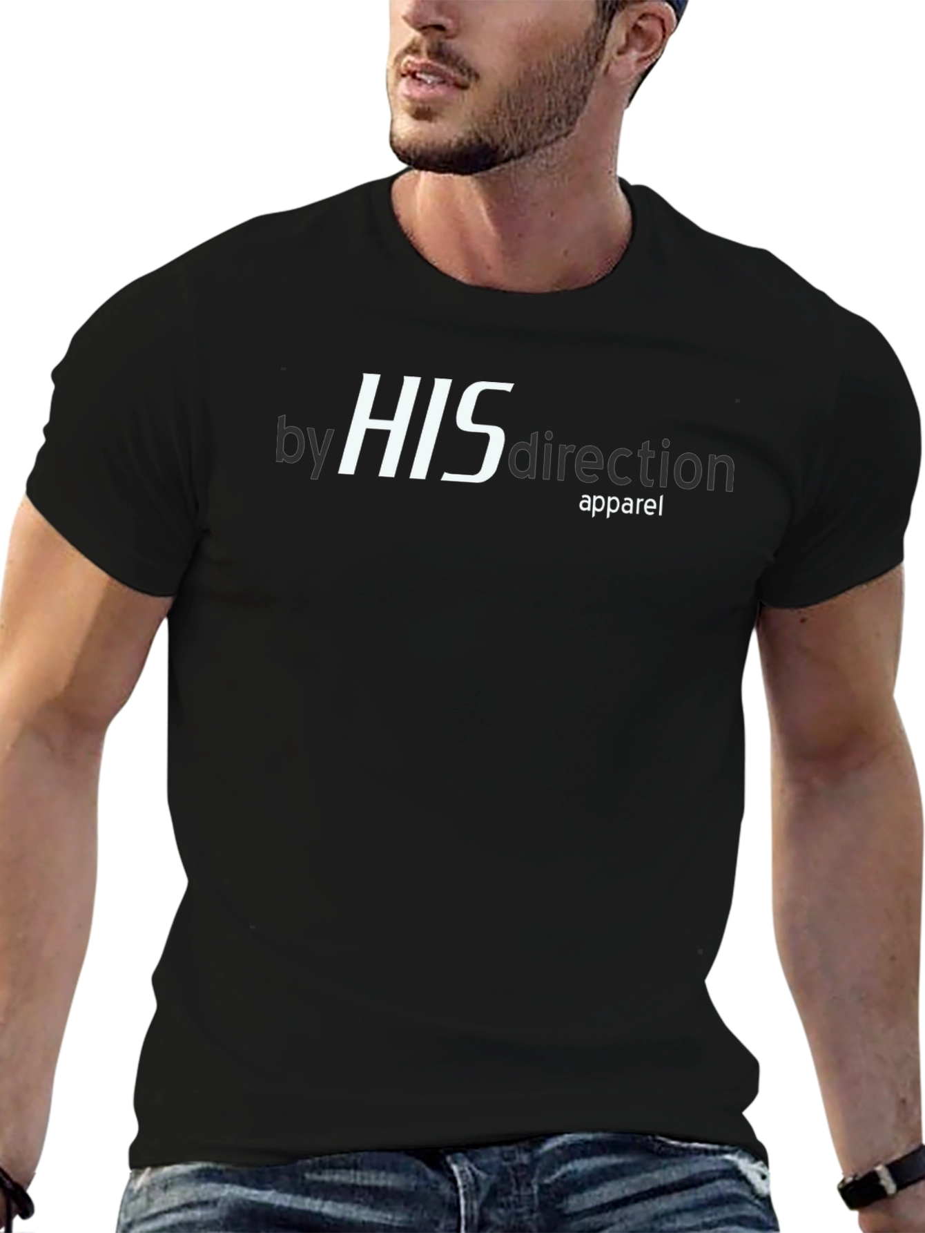 By His Direction Apparel Black T-Shirt