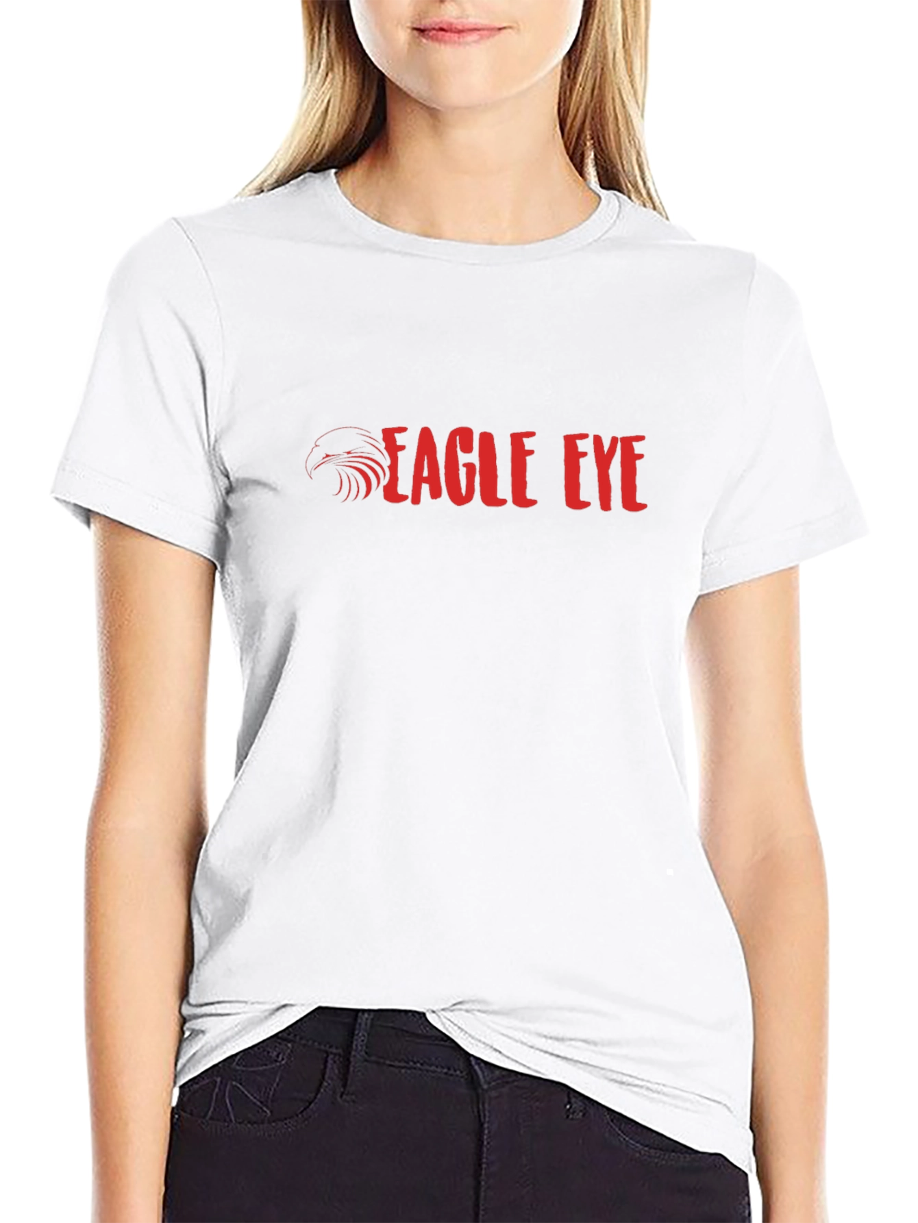 Eagle Eye Graphic Print Black T-Shirt