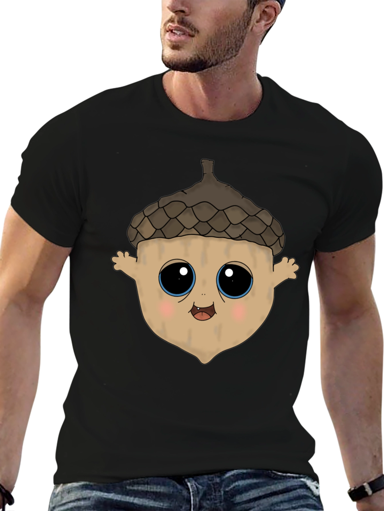 Cute Acorn Cartoon Graphic T-Shirt