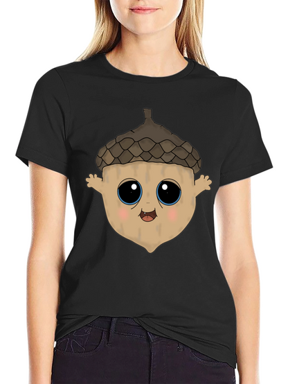 Cute Acorn Cartoon Graphic T-Shirt