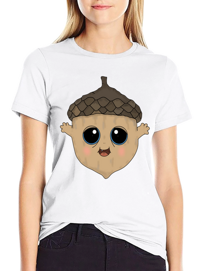 Cute Acorn Cartoon Graphic T-Shirt