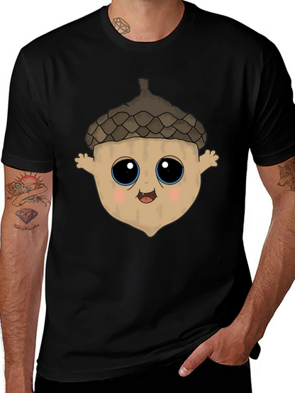 Cute Acorn Cartoon Graphic T-Shirt