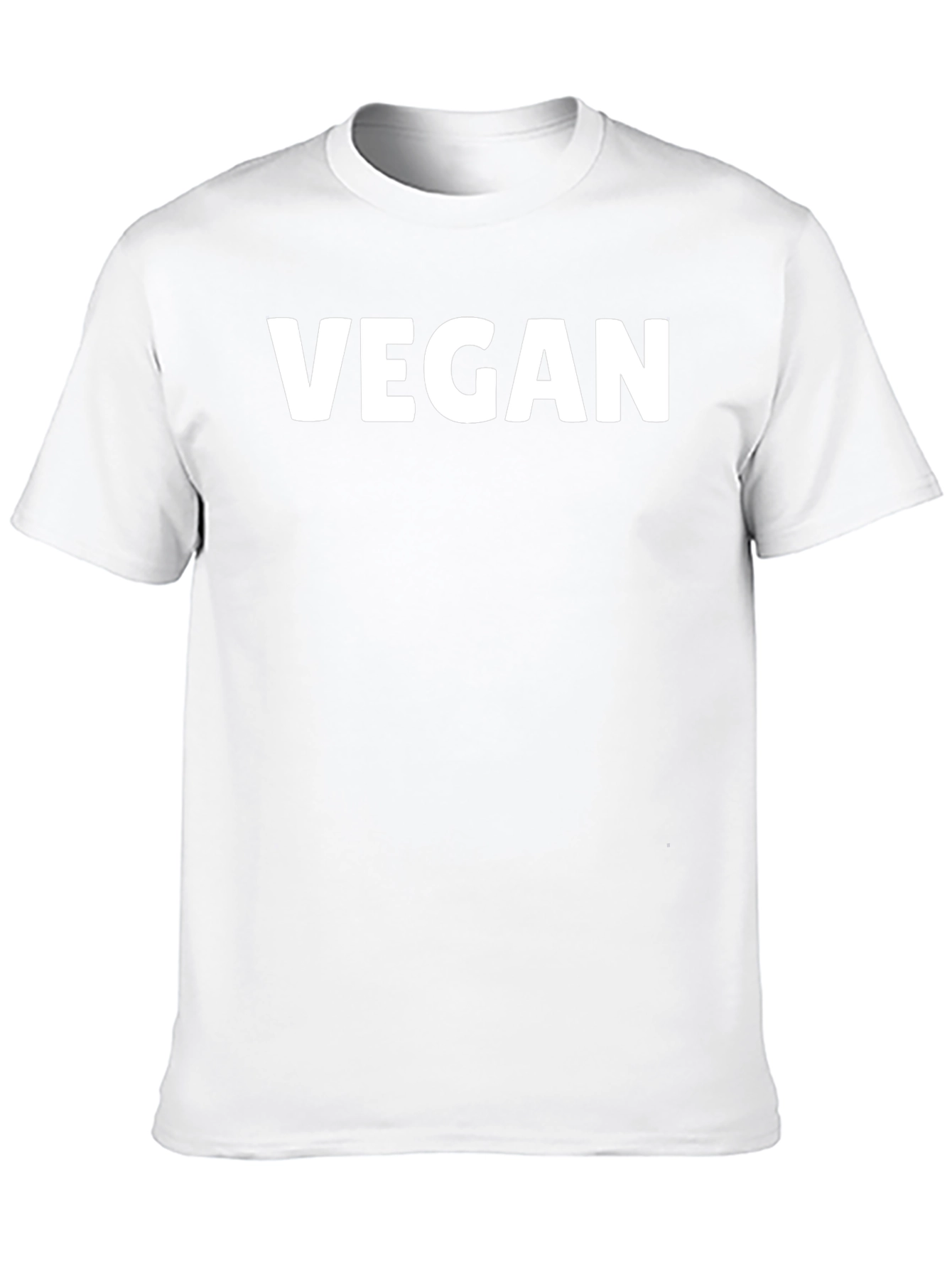 Vegan Statement T-Shirt - Bold White Lettering on Black