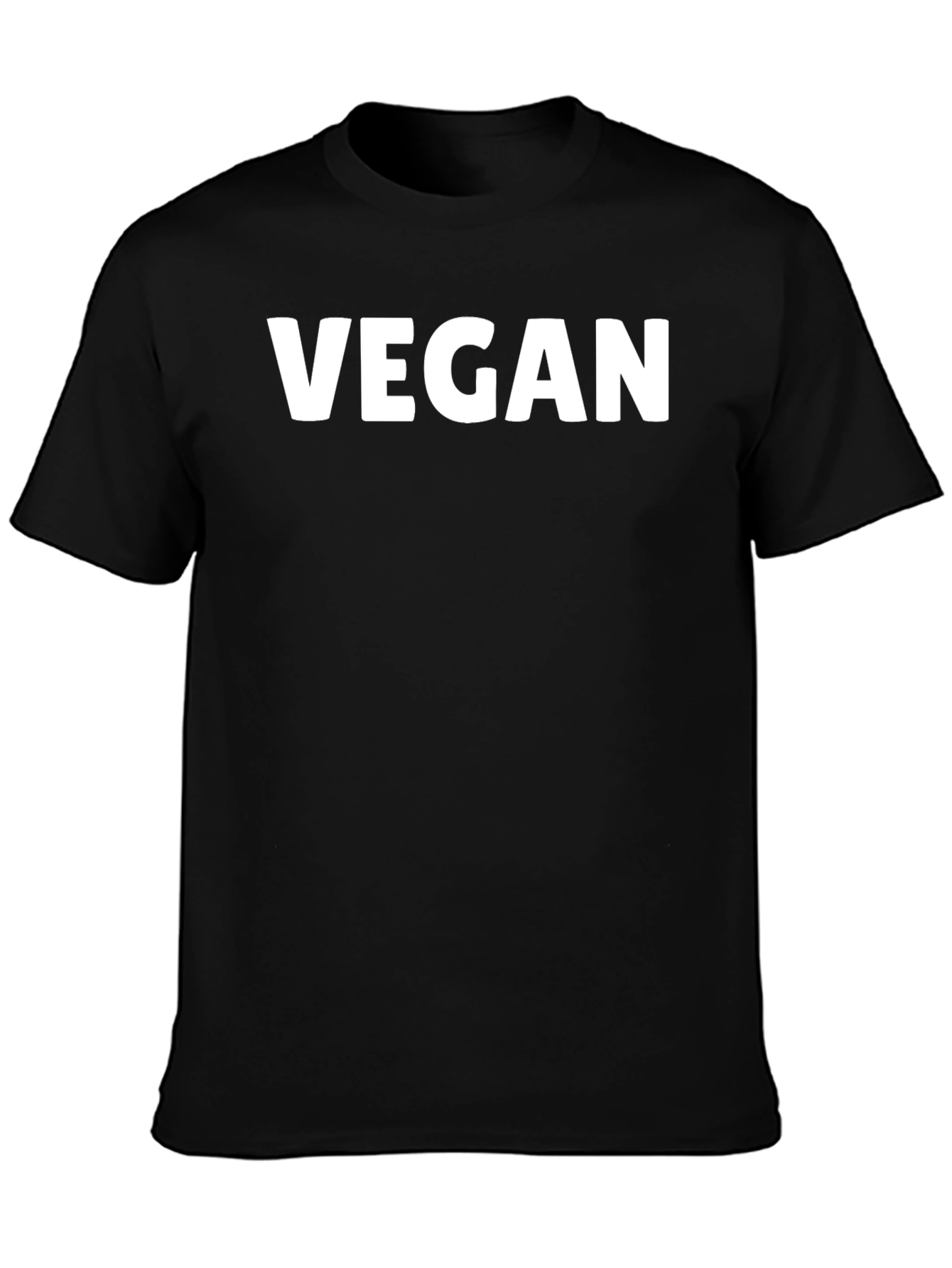 Vegan Statement T-Shirt - Bold White Lettering on Black