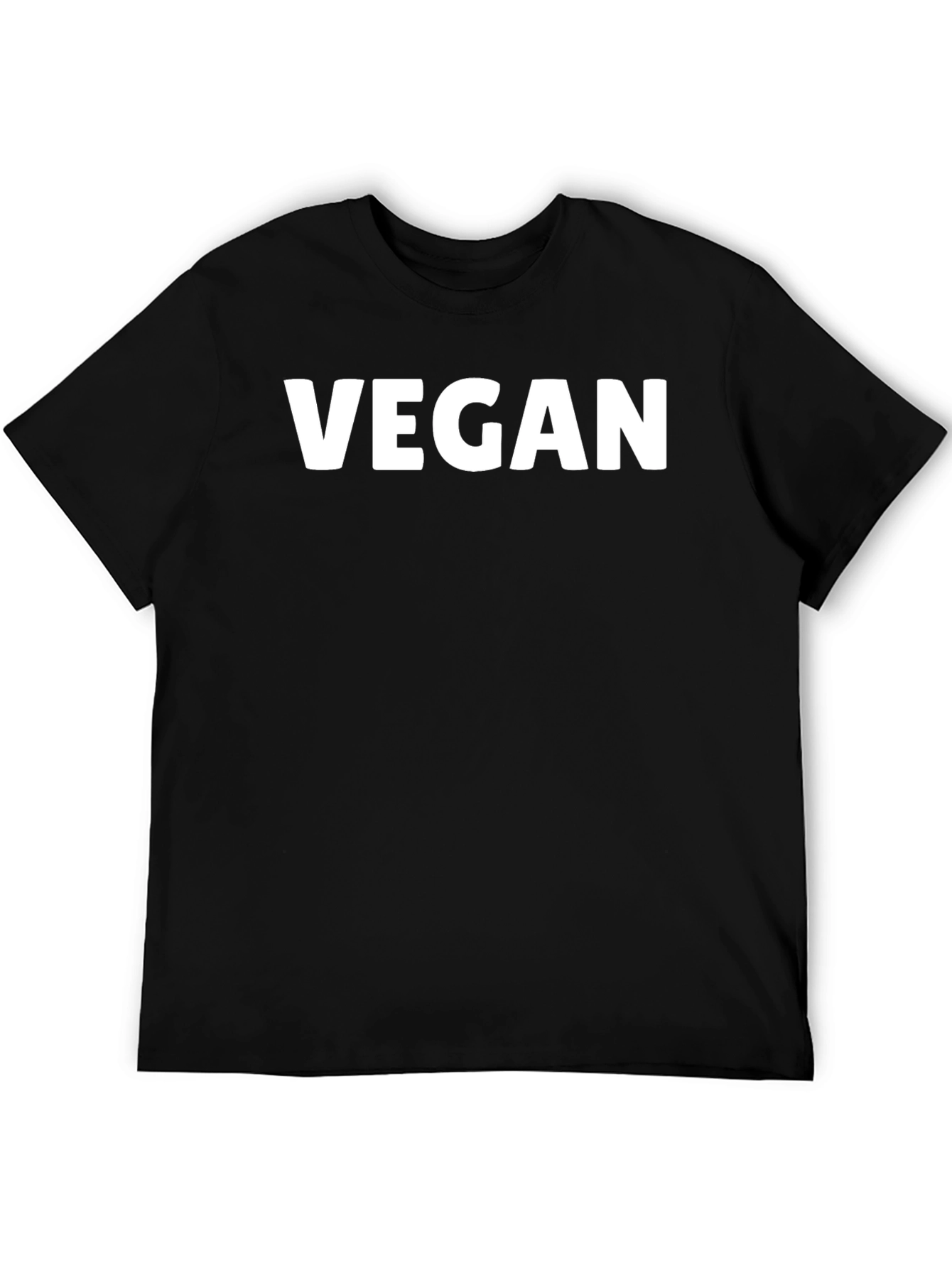 Vegan Statement T-Shirt - Bold White Lettering on Black