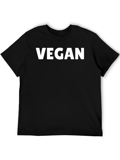 Vegan Statement T-Shirt - Bold White Lettering on Black