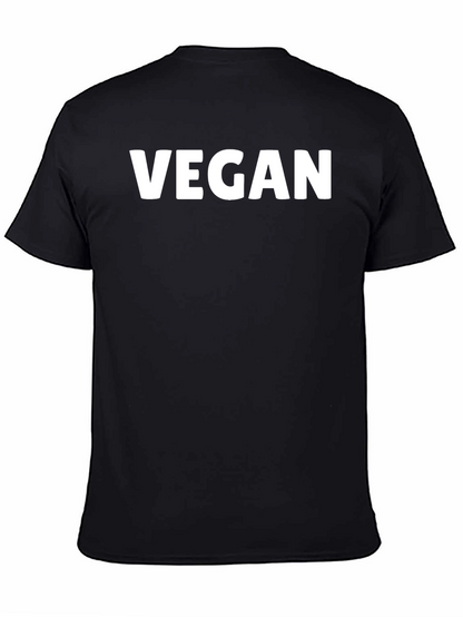 Vegan Statement T-Shirt - Bold White Lettering on Black