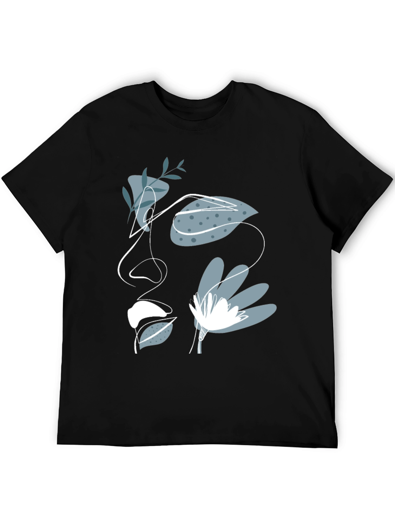 Abstract Face Graphic Tee - Modern Artistic T-Shirt