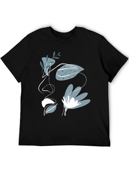Abstract Face Graphic Tee - Modern Artistic T-Shirt