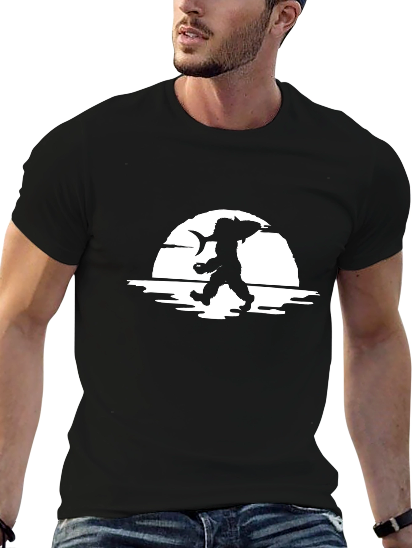 Fisherman Silhouette Graphic Tee