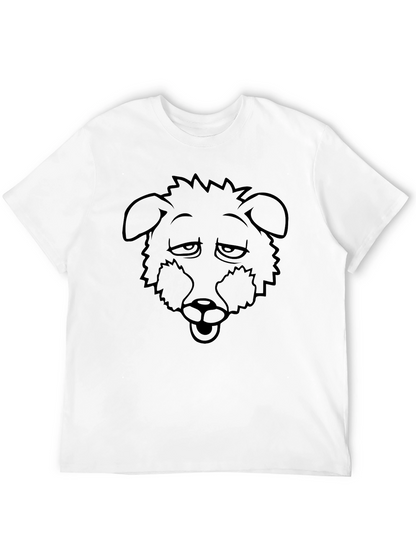 Dog Outline Graphic T-Shirt - Black