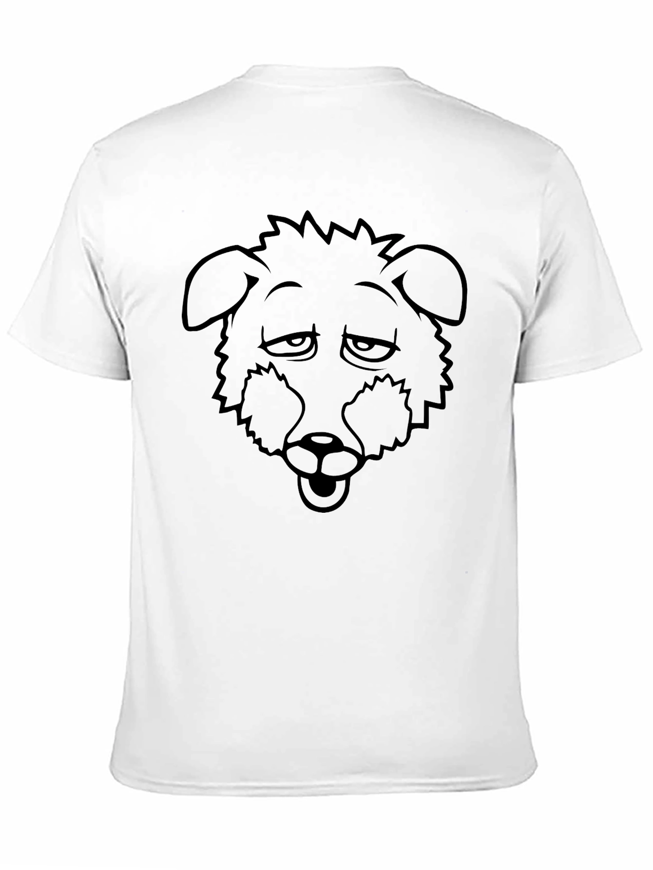 Dog Outline Graphic T-Shirt - Black