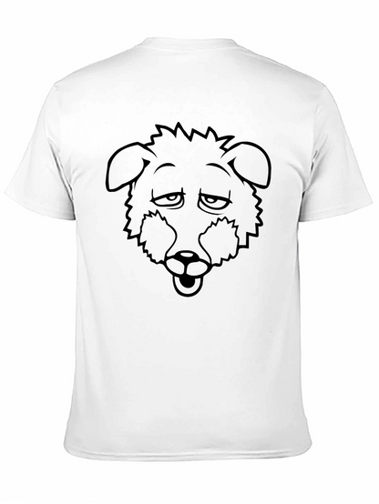 Dog Outline Graphic T-Shirt - Black