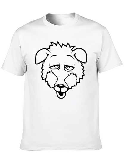 Dog Outline Graphic T-Shirt - Black