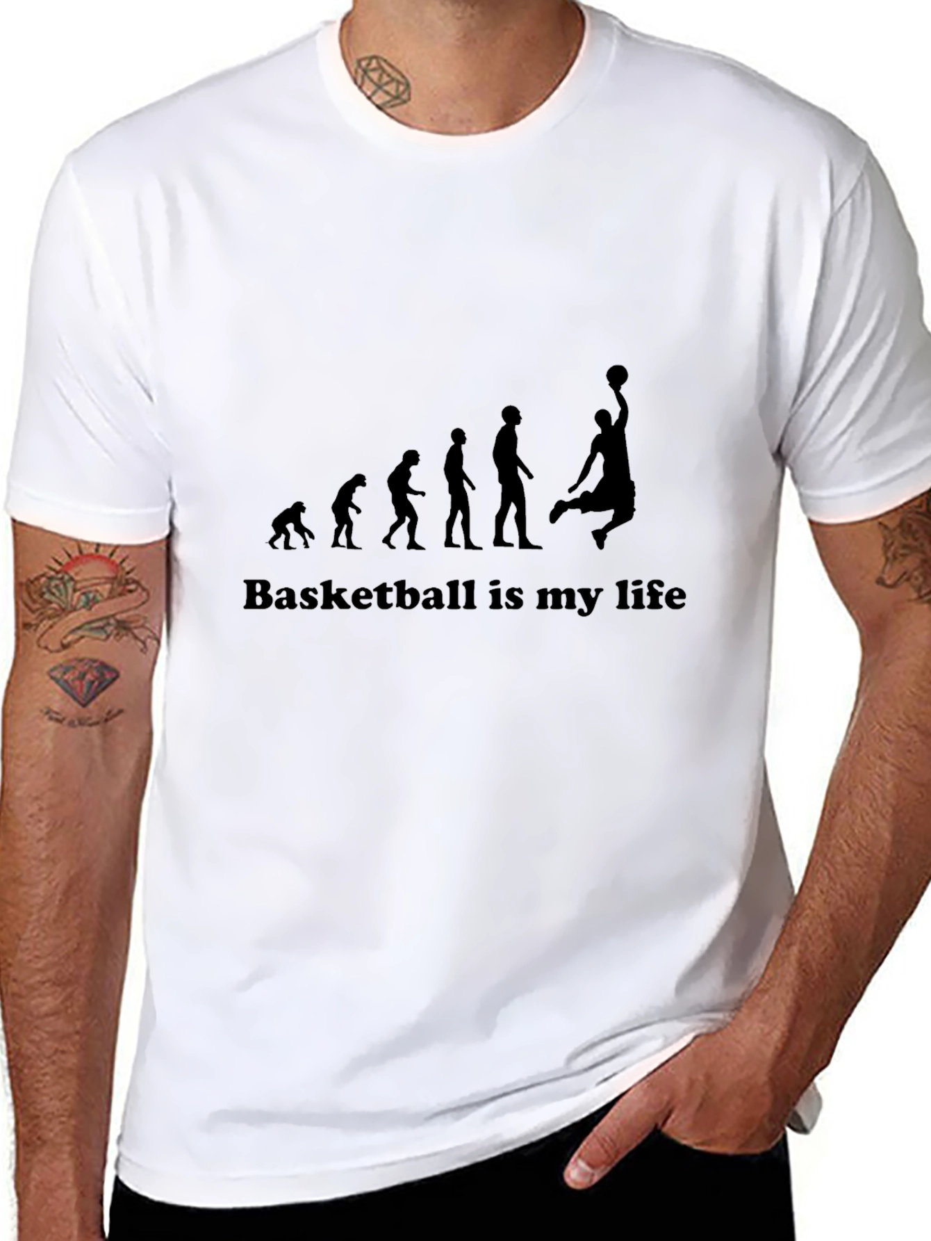 Basketball Evolution Graphic T-Shirt