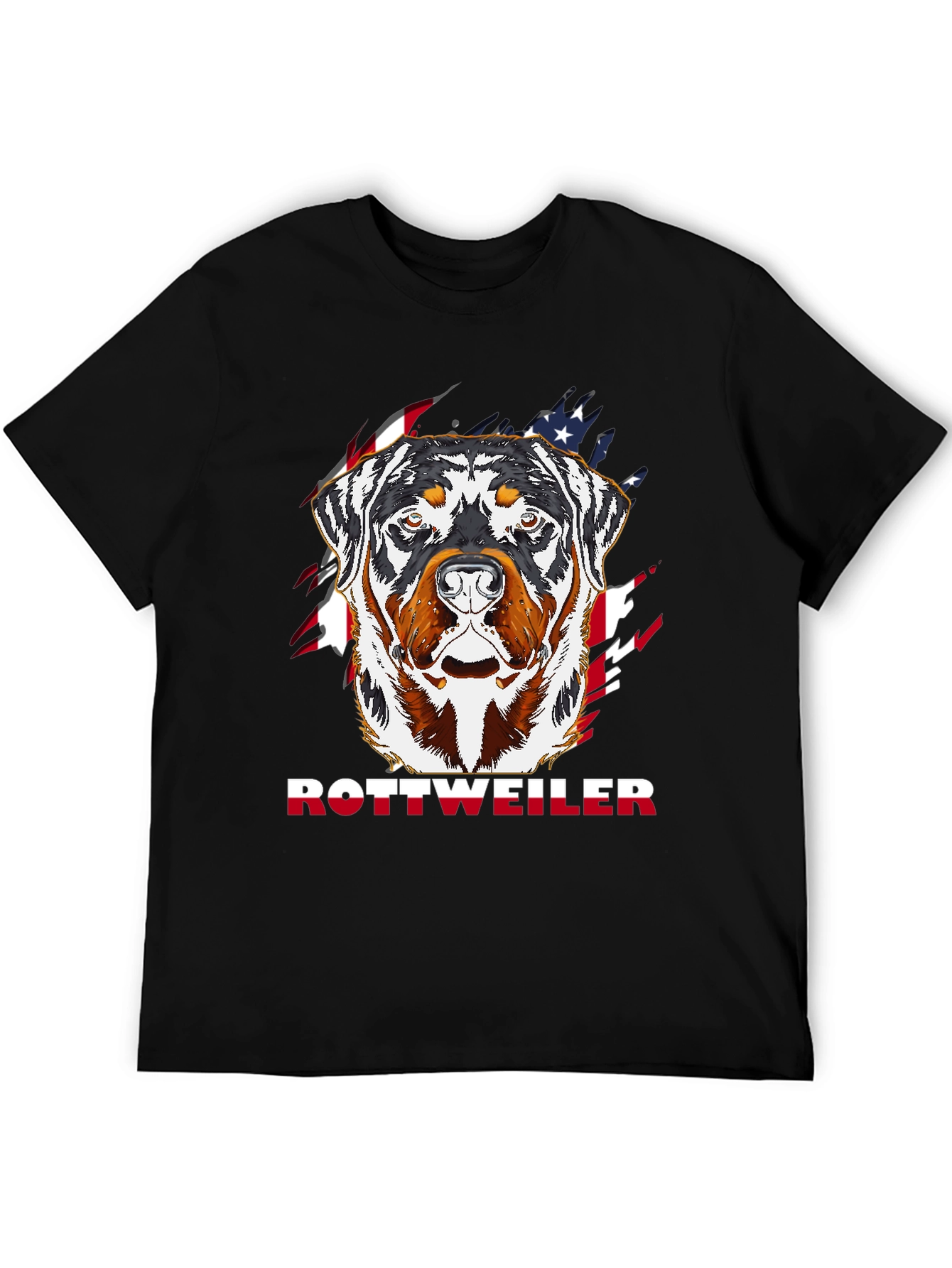 Rottweiler American Flag T-Shirt
